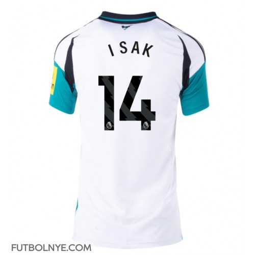 Camiseta Newcastle United Alexander Isak #14 Visitante Equipación para mujer 2024-25 manga corta